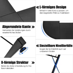 COSTWAY L-Form Computertisch Schreibtisch Computerschreibtisch Bürotisch Ecktisch Eckschreibtisch Winkelschreibtisch 150x150x76cm -VIDAXL || HOMCOM Verkäufe 1e517cf374cf39ddf6d0af3baa4484f1
