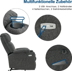 MCombo Elektrische Aufstehhilfe Relaxsessel 3 Motoren Getrennt Verstellbar 7546 DE -VIDAXL || HOMCOM Verkäufe 1eee69d8736417639ae6b63d2c70c1b1