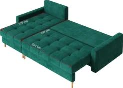 Ecksofa SCANDI L-form Sofa Mit Schlaffunktion Wohnlandschaft Wohnzimmer L Couch - Grün -VIDAXL || HOMCOM Verkäufe 1fed9903c1f25e1c9259eb0bd0ac2f0e