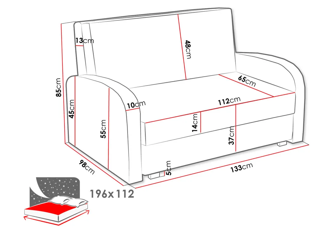 Mirjan24 Schlafsofa Viva Soft II, Stilvoll Polstersofa, Polstersofa Mit Schlaffunktion Und Bettkasten (Farbe: Mono 239 + Sorriso 14) 6 Mirjan24 Schlafsofa Viva Soft II, Stilvoll Polstersofa, Polstersofa Mit Schlaffunktion Und Bettkasten (Farbe: Mono 239 + Sorriso 14) – Bild 6