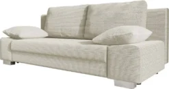 Mirjan24 Schlafsofa Laura Cord Mit Bettkasten Und Schlaffunktion, Elegante Couch (Farbe: Poso 100)