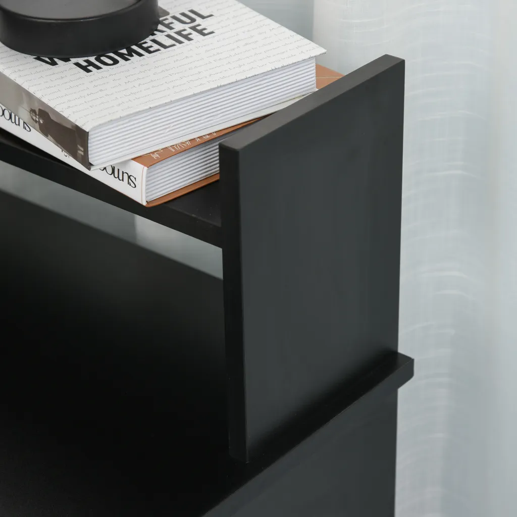 HOMCOM Computertisch Bürotisch Gamingtisch PC-Tisch Mit Schublade E1 Spanplatte Schwarz 104 X 48 X 95,5 Cm 9 HOMCOM Computertisch Bürotisch Gamingtisch PC-Tisch Mit Schublade E1 Spanplatte Schwarz 104 X 48 X 95,5 Cm – Bild 9