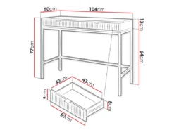 Mirjan24 Schreibtisch / Schminktisch Nandu T104, Elegante Kosmetiktisch, Frisiertisch, Schlafzimmer Kollektion (Farbe: Schwarz) -VIDAXL || HOMCOM Verkäufe 23e95ad5911d6c65a7887ca2a9592f82