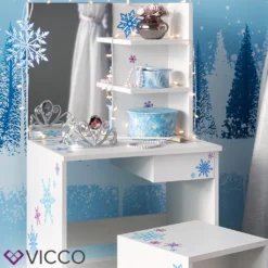 Vicco Kinder Schminktisch Kinderschminktisch Frisiertisch Mit Hocker Mädchen -VIDAXL || HOMCOM Verkäufe 2450332a508f27faa2a74827d8c02483