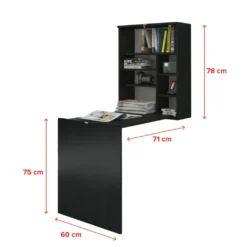 Selsey Wandschreibtisch ERION – Klappschreibtisch In Schwarz Matt Mit Wandregal, Tischplatte 71 X 54 Cm 7 Selsey Wandschreibtisch ERION – Klappschreibtisch In Schwarz Matt Mit Wandregal, Tischplatte 71 X 54 Cm -VIDAXL || HOMCOM Verkäufe 24a9b9aa3f21e5743943e27dbd29f16f