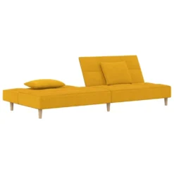 VidaXL Schlafsofa 2-Sitzer Mit 2 Kissen Gelb Stoff -VIDAXL || HOMCOM Verkäufe 24e56e51cb398cdf25a93b807588696c