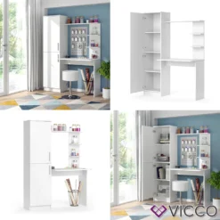 Vicco Arbeitstisch Mit Schrank Tessa Weiß 122,9 X 168 X 52 Cm Holzwerkstoff -VIDAXL || HOMCOM Verkäufe 25175cd7a54a9745b636a312f542a7ff