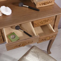 Melko Schminktisch Mit DREI Spiegeln Und Einem Hocker Im Shabby Chic BZW. Vintage-Look Mit Viel Stauraum, 105 X 40 X 144,5 Cm, Braun 14 Melko Schminktisch Mit DREI Spiegeln Und Einem Hocker Im Shabby Chic BZW. Vintage-Look Mit Viel Stauraum, 105 X 40 X 144,5 Cm, Braun -VIDAXL || HOMCOM Verkäufe 253299816848f1547bcac169240c048b