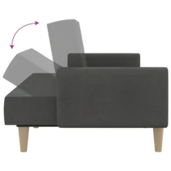 VidaXL Schlafsofa 2-Sitzer Dunkelgrau Stoff -VIDAXL || HOMCOM Verkäufe 25750c17deedc6cac3e017dfdc3042a5