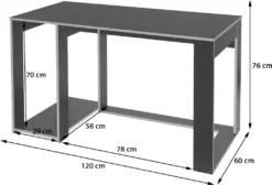Schreibtisch HWC-J26, Computertisch Bürotisch, 120x60x76cm Schwarz-blau 13 Schreibtisch HWC-J26, Computertisch Bürotisch, 120x60x76cm Schwarz-blau -VIDAXL || HOMCOM Verkäufe 25a08d2bb1e844b8209d339e2c3685ef