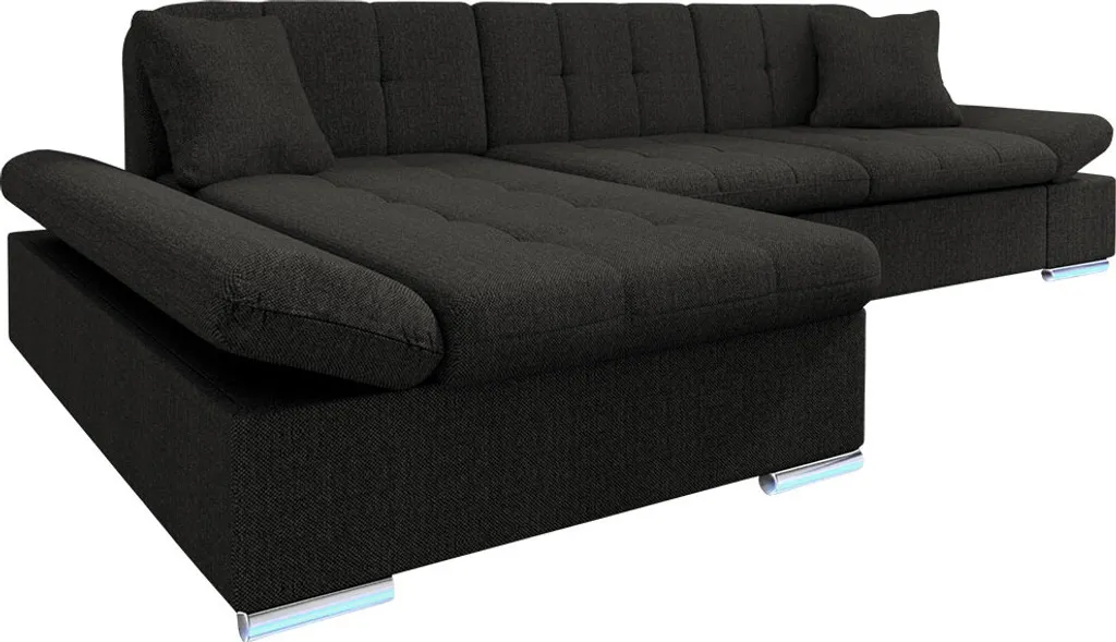 Mirjan24 Ecksofa Malwi LED, L-Form Polsterecke Mit Bettkasten, Schlafsofa Mit Beleuchtung (Farbe: Ikar 09, Seite: Links) 2 Mirjan24 Ecksofa Malwi LED, L-Form Polsterecke Mit Bettkasten, Schlafsofa Mit Beleuchtung (Farbe: Ikar 09, Seite: Links) – Bild 2