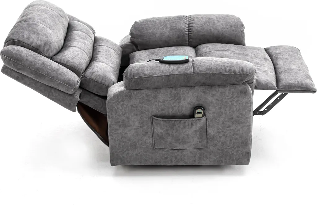 Merax Elektrisch Aufstehhilfe Relaxsessel Massagesessel Mit Heizfunktion Und Vibration, Fernsehsessel Mit Liegefunktion, Grau 10 Merax Elektrisch Aufstehhilfe Relaxsessel Massagesessel Mit Heizfunktion Und Vibration, Fernsehsessel Mit Liegefunktion, Grau – Bild 10