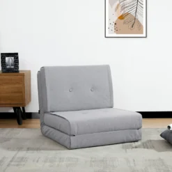 HOMCOM Bodensofa Klappbar Schlafsessel Bodenstuhl 5-stuhfig Verstellbar Klappsessel Schlafsofa Sofabett Einzelsofa Hellgrau 61 X 73 X 58 Cm -VIDAXL || HOMCOM Verkäufe 2a8bfeb4a7f8e404c388eeeceb3258e5