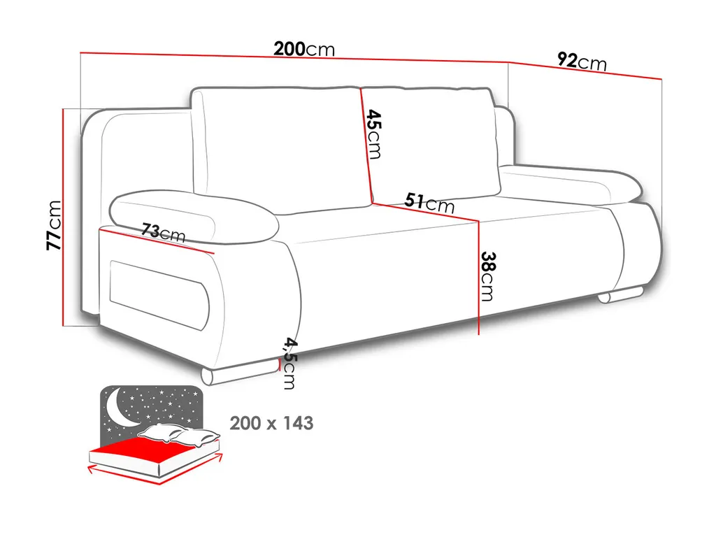 Mirjan24 Schlafsofa Emma Cord, Sofa Mit Bettkasten Und Schlaffunktion, Polstersofa Couch Vom Hersteller (Farbe: Poso 55 + Paros 05) 8 Mirjan24 Schlafsofa Emma Cord, Sofa Mit Bettkasten Und Schlaffunktion, Polstersofa Couch Vom Hersteller (Farbe: Poso 55 + Paros 05) – Bild 8
