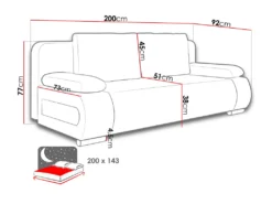 Mirjan24 Schlafsofa Emma Sofa Mit Bettkasten Und Schlaffunktion Polstersofa Couch Vom Hersteller (Alova 36 + Lawa 05) -VIDAXL || HOMCOM Verkäufe 2b3a238b02386f4f5788ec39263e7592