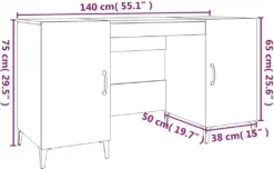 VidaXL Schreibtisch Schwarz 140x50x75 Cm Holzwerkstoff -VIDAXL || HOMCOM Verkäufe 2bf172f09e4812dc63546662fe93a60b
