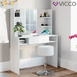 Vicco Schminktisch Frisiertisch Schminkkommode Daenerys QI Ladestation Kabellos -VIDAXL || HOMCOM Verkäufe 2cafa4d49ab93db3ae6643f5fb5c5b84