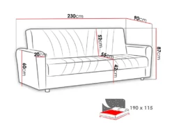 Mirjan24 Schlafsofa Lea, Stilvoll Polstersofa Vom Hersteller, Couch Mit Bettkasten Und Schlaffunktion (Farbe: Zanzibar 182) -VIDAXL || HOMCOM Verkäufe 2d4171f0caf8bb17a6b3b4f716e4a285
