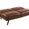 Schlafsofa Klappsofa 3-Sitzer - Stoff - Braun - PEGULA