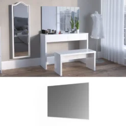 Spiegel Für Schminktisch Kosmetiktisch Schminkspiegel Für Frisiertisch Viola Weiß