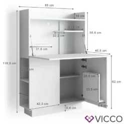 Vicco Schrankschreibtisch Alena Weiß 85 X 118,9 X 27 Cm Holzwerkstoff 10 Vicco Schrankschreibtisch Alena Weiß 85 X 118,9 X 27 Cm Holzwerkstoff -VIDAXL || HOMCOM Verkäufe 2edbb62afa3e76fd38940e99018d38f5