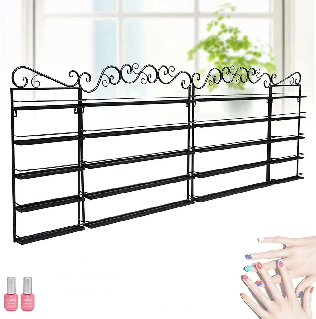 Nagellack Regal 4-tier Wandregal Metall Nagellackregal Kosmetik Display Regal Organizer Für Salon Make Up Aufbewahrung Lippenstiftständer 1 Nagellack Regal 4-tier Wandregal Metall Nagellackregal Kosmetik Display Regal Organizer Für Salon Make Up Aufbewahrung Lippenstiftständer