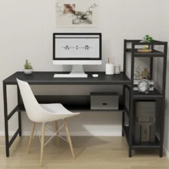 Dripex 136x60x111cm Holz Schreibtisch Mit Ablage Für Home Office (Schwarz) -VIDAXL || HOMCOM Verkäufe 32b5a743a9a99f1fe2e0ef7cdf42106b