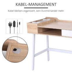 HOMCOM Schreibtisch Computertisch Bürotisch Arbeitstisch PC Tisch Vielseitig Verwendbar Mit Sechs Ablagefächern Schublade Breite Tischplatte Für Arbeitszimmer Büro Und Wohheim Natur 100 X 55 X 81,5 Cm -VIDAXL || HOMCOM Verkäufe 33f2712bb0d39c4311500e46121155ea