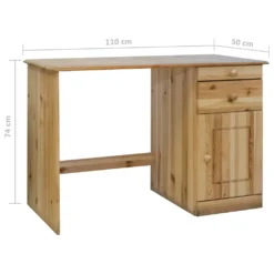 VidaXL Schreibtisch Mit Schubladen 110x50x74 Cm Kiefernholz -VIDAXL || HOMCOM Verkäufe 3457d32a81fac1393af0fcea099f7a17