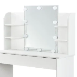 Juskys Schminktisch Bella Mit LED Beleuchtung, Spiegel, Schublade & 4 Ablagefächern - 108 X 40 X 140 Cm - Holz - Weiß - Kosmetiktisch Frisiertisch -VIDAXL || HOMCOM Verkäufe 34be2f100f7c22b5eaef731f4a1732b0
