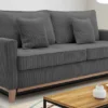 3-sitzer Sofa COMFY - Couch In Cord Mit Schlaffunktion Und Bettkasten 214x104 (Farbe: Dunkelgrau)