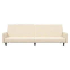 VidaXL Schlafsofa 2-Sitzer Mit Fußhocker Creme Samt -VIDAXL || HOMCOM Verkäufe 357ea054b22a777deba85ddb4ba1c8fc