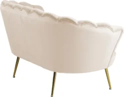 SalesFever Muschel-Sofa | Bezug Samt-Stoff | Gestell Metall Goldfarben | B 136 X T 76 X H 78 Cm | Beige -VIDAXL || HOMCOM Verkäufe 35d32e2aa3c90ab2e536d72fa4bd0f94