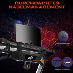 Midori® Gaming Computertisch Racing Gamer Tisch Mit RGB-Lichtern & Carbon Optik -VIDAXL || HOMCOM Verkäufe 37ef3b291d1f0261d7dc89d93ba15364