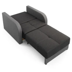Selsey Schlafsofa MELANA - 1-Sitzer Sofa In Schwarz / Dunkelgrau Mit Schlaffunktion Und Bettkasten, 102 Cm Breit 7 Selsey Schlafsofa MELANA - 1-Sitzer Sofa In Schwarz / Dunkelgrau Mit Schlaffunktion Und Bettkasten, 102 Cm Breit -VIDAXL || HOMCOM Verkäufe 384344aa4e5729fd5395204f0cf837a5