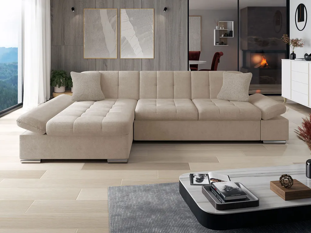 Mirjan24 Ecksofa Montana Mit Regulierbare Armlehnen, L-Form Sofa Vom Hersteller (Zetta 291 + Zetta 291 + Matana 17, Seite: Links) 1 Mirjan24 Ecksofa Montana Mit Regulierbare Armlehnen, L-Form Sofa Vom Hersteller (Zetta 291 + Zetta 291 + Matana 17, Seite: Links)