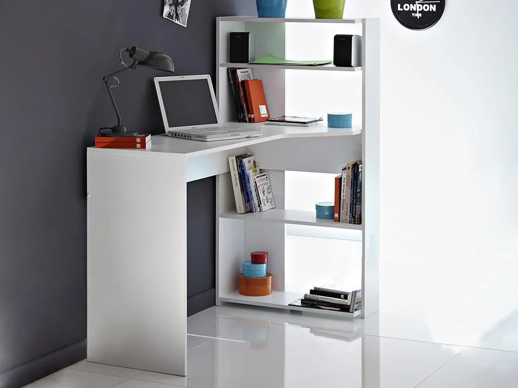 PARISOT Eck-Schreibtisch Mit 4 Ablagen - Weiß - DELFINO 6 PARISOT Eck-Schreibtisch Mit 4 Ablagen - Weiß - DELFINO – Bild 6