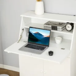 HOMCOM Sekretär Schreibtisch Kommode Schreibkommode Klappensekretär Platzsparender Computertisch Mit Schrank Weiß 82 X 38,5 X 107 Cm -VIDAXL || HOMCOM Verkäufe 39734951bc885441e94c70fae73188a2