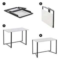 Inter-Furn Klappbarer Schreibtisch Herold Esche Weiß Melamin/Metall Schwarz 110 X 75 X 60 Cm -VIDAXL || HOMCOM Verkäufe 39977559f3a1d6efb220751540125c91