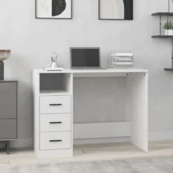 VIDAXL Schreibtisch Mit Schubladen Weiß 102x50x76 Cm Holzwerkstoff -VIDAXL || HOMCOM Verkäufe 3ab44f3aa2e035f951a9d996dcfe8ff4