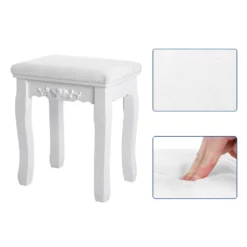 Schminktisch Mit Spiegel Und Hocker Frisiertisch Mit 4 Schubladen Inkl. 2 Stück Unterteiler Kosmetiktisch Mit Kippsicherung Weiß SONGMICS RDT07W -VIDAXL || HOMCOM Verkäufe 3bc924f7289ad1df6bc3cab60e407c1d