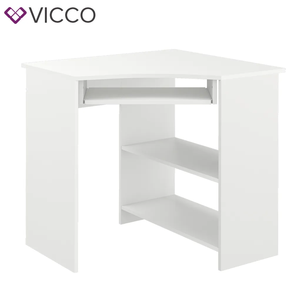 Vicco Eckschreibtisch Odin Weiß 83 X 77 X 76 Cm Holzwerkstoff 2 Vicco Eckschreibtisch Odin Weiß 83 X 77 X 76 Cm Holzwerkstoff – Bild 2