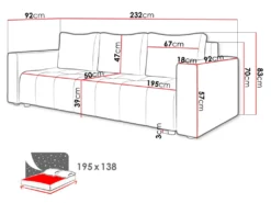 Mirjan24 Schlafsofa Martina Mit Schlaffunktion Und Bettkasten, Polstersofa, Stilvoll Polstercouch Vom Hersteller (Farbe: Manila 16) -VIDAXL || HOMCOM Verkäufe 3d3c2612f9a7c6c2ae8bf0bc177231d8