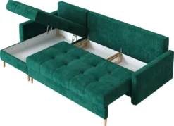 Ecksofa SCANDI L-form Sofa Mit Schlaffunktion Wohnlandschaft Wohnzimmer L Couch - Grün -VIDAXL || HOMCOM Verkäufe 3d9d11e2f8674e62daf61565b082314c