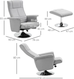 HOMCOM Massagesessel Mit Fußhocker, Relaxsessel Mit Liegefunktion, Elektrischer Fernsehsessel Mit Fernbedienung, Liegesessel Mit Leinenoptik, Stahl, Hellgrau -VIDAXL || HOMCOM Verkäufe 3de6d2f9c8e3d305a35bb2cf41efdfbd