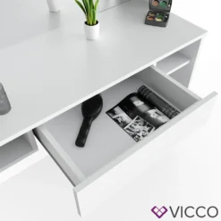 VICCO Schminktisch DAENERYS Weiß Frisiertisch Frisierkommode Spiegel Kommode -VIDAXL || HOMCOM Verkäufe 3ecd084e5375416436ec7ca3bd4942f3