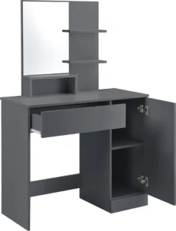 Frisierkommode Mit Spiegel Schrank Und Schublade Frisiertisch 138 X 90 X 38 Cm Schminktisch Mit Ablageflächen Spanplatte Dunkelgrau [en.casa] -VIDAXL || HOMCOM Verkäufe 3ef042930c7063e09bef18dd6363e17f