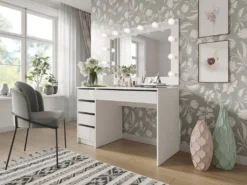 Mirjan24 Schreibtisch / Schminktisch Ada, Elegante Kosmetiktisch, Frisiertisch, Modern Schlafzimmer (Korpus: Weiß, Fronten: Weiß Hochglanz) 12 Mirjan24 Schreibtisch / Schminktisch Ada, Elegante Kosmetiktisch, Frisiertisch, Modern Schlafzimmer (Korpus: Weiß, Fronten: Weiß Hochglanz) -VIDAXL || HOMCOM Verkäufe 3f1d0d7b4db0c6c6baf329e0a206b0e4