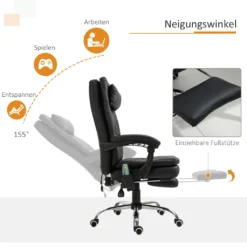 Vinsetto Massagesessel Chefsessel Mit Massagefunktion 7 Vibrationsmassagepunkte Höhenverstellbarer Drehstuhl Bürostuhl Mit Fußstütze Kopfstütze Galvanik Schaumstoff PVC Schwarz 67 X 70 X 112-120 Cm -VIDAXL || HOMCOM Verkäufe 3f28085f415a46e0f83b852dd306278a