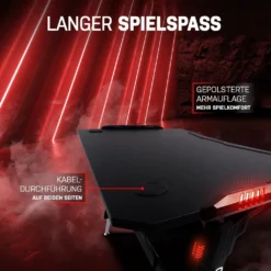 ELITE Gaming-Tisch Rocksolid Gamer-Schreibtisch Computertisch Carbon-Optik + LED (Schwarz) -VIDAXL || HOMCOM Verkäufe 3f316ef9dcd865f6456b5c5464bd623d